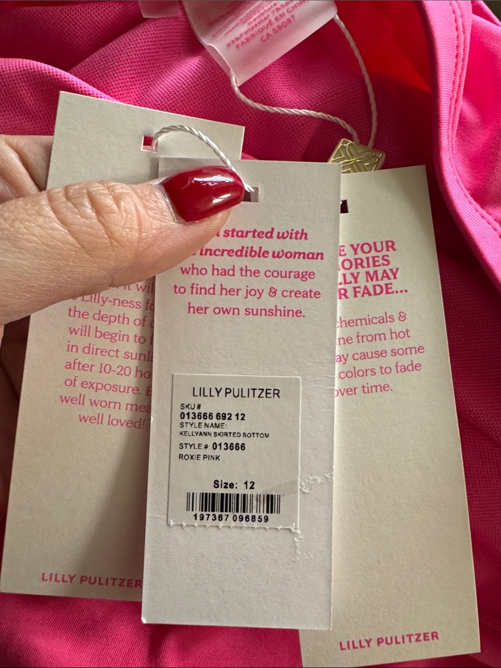 Lilly Pulitzer Kellyann Swim Skirt in Roxie Pink - Picture 10 of 10